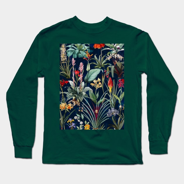 Glow in the Dark Botanicals Long Sleeve T-Shirt by burcukorkmazyurek